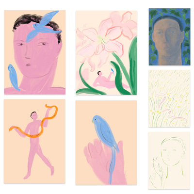 进口丹麦the poster club中国插画家OAMUL卤猫原版装饰画荒野系列