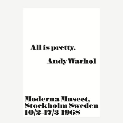 AndyWarhol英文格言海报