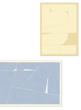 Nord Projects进口丹麦the poster club粉蓝色块原版装饰画12PM