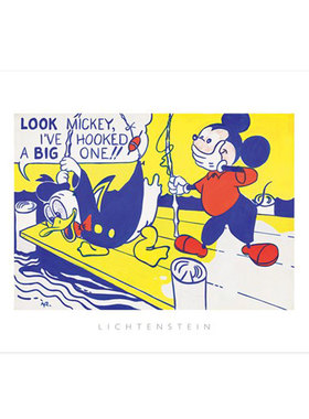 进口英国Rosenstiels卡通米奇Mickey原版装饰画Roy Lichtenstein