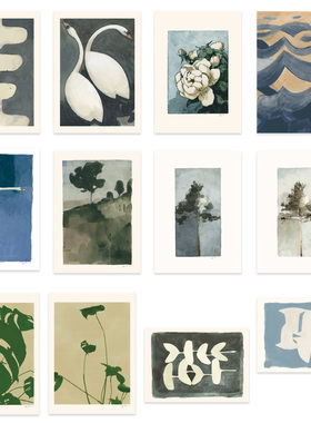 进口荷兰PSTR Studio*Jorgen Hansson天鹅艺术原版装饰画swan