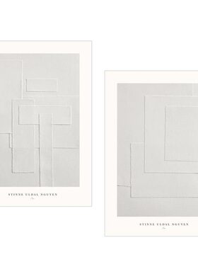 liveart进口丹麦p&f灰色简约现代拼贴艺术Isola Studio原版装饰画