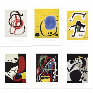 进口英国Rosenstiels*Joan Miro胡安米罗后现代抽象原版装饰画