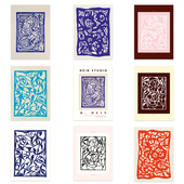 poster 装 club 进口丹麦the REBECCA HEIN小众原版 饰画Pale Pink