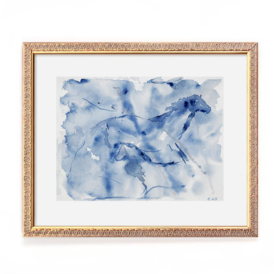 ELAINE DE KOONING 水彩马抽象表现主义艺术家小众原版装饰画