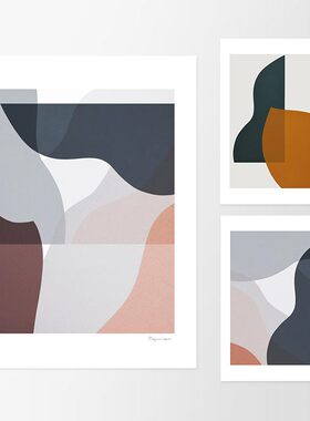 进口丹麦The poster club抽象简约风格原版装饰画mogensen lopez