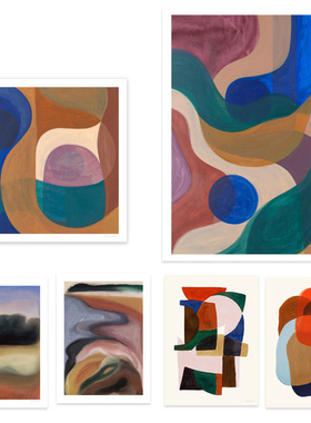 进口丹麦The poster club*mogensen lopez原版装饰画Landshape