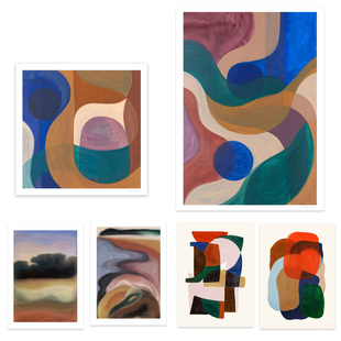 装 进口丹麦The 饰画Landshape lopez原版 mogensen poster club