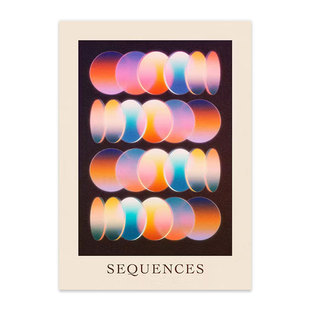 liveart 彩色棱镜SEQUENCES复古抽象风格原版装饰画
