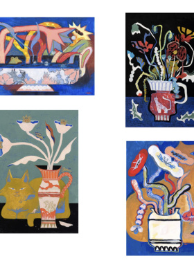 RUT PEDREÑO CRIADO进口丹麦the poster club猫咪花卉原版装饰画