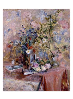 法国画家Edouard Vuillard爱德华维亚尔脏粉色花卉原版装饰画