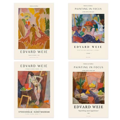 荷兰爱德华装饰画复古海报