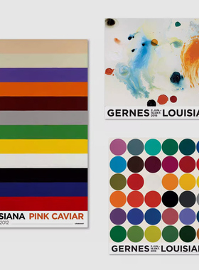 Louisiana进口路易斯安那艺术博物馆抽象色彩原版海报POUL GERNES