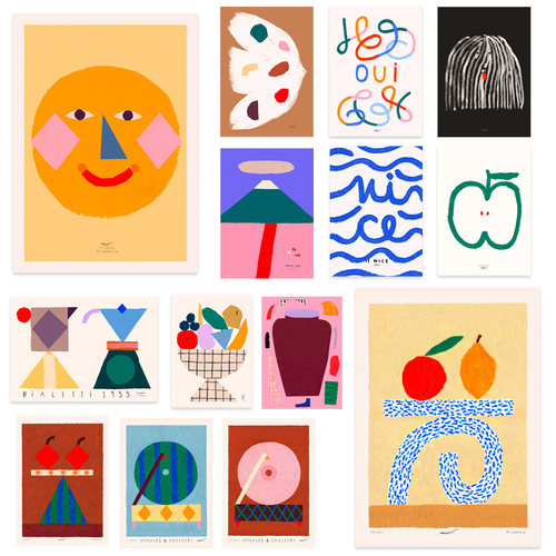 进口荷兰PSTR Studio童趣色块艺术小众原版装饰画MATIAS LARRAIN