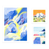 装 进口丹麦The 饰画Mountain Nina Dissing山脉原版 poster club