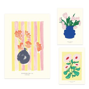 进口荷兰PSTR Studio花卉花朵插图艺术原版装饰画Camilla Bergqvi