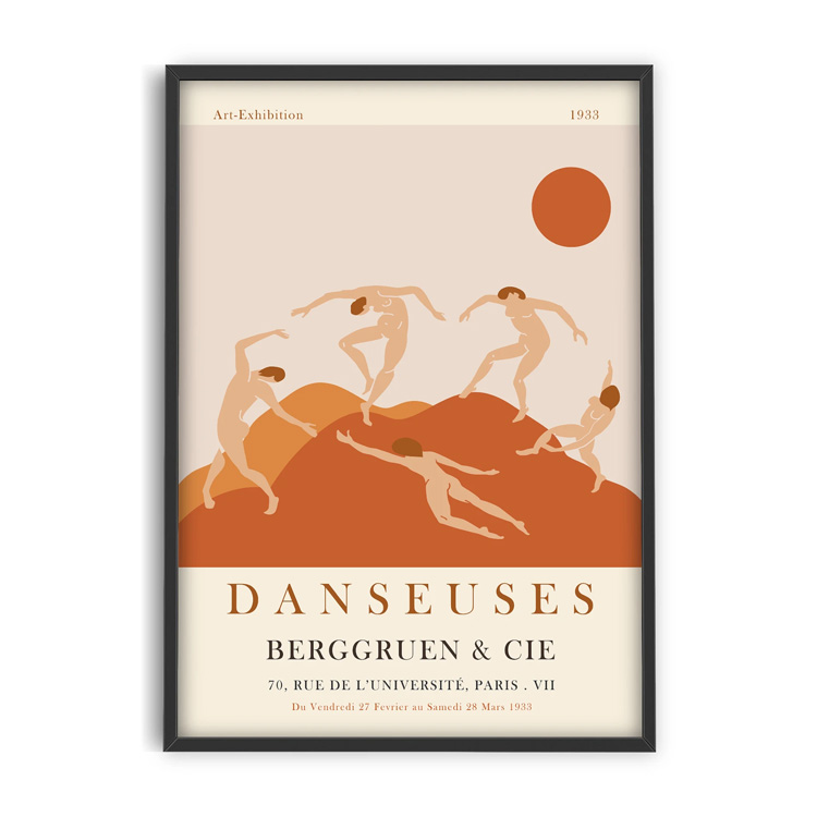 liveart马蒂斯Henri Matisse舞蹈Orange Dance简约色块原版装饰画