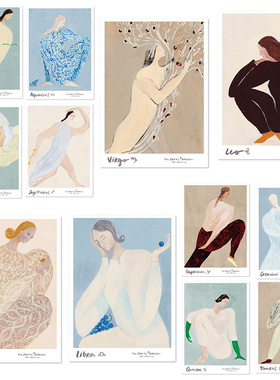 SOFIA LIND进口丹麦the poster club星座The Zodiac原版装饰画