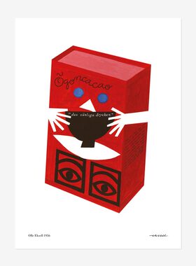 liveart进口瑞典Olle Eksell原版装饰画海报Ögon Cacao可可之眼