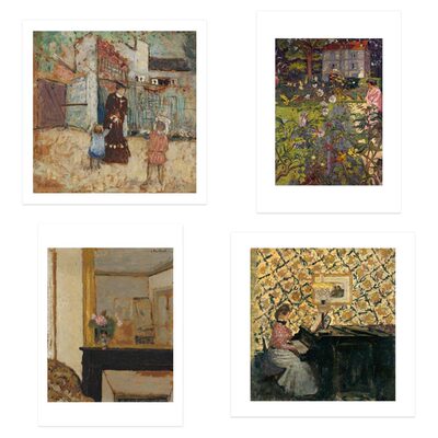 爱德华维亚尔法式花园少女装饰画