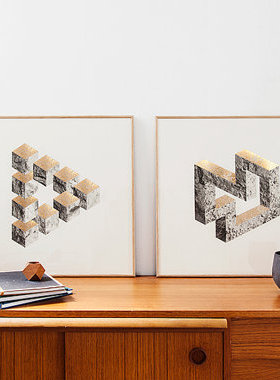 liveart 进口西班牙congo studio几何维度dimensional烫金装饰画