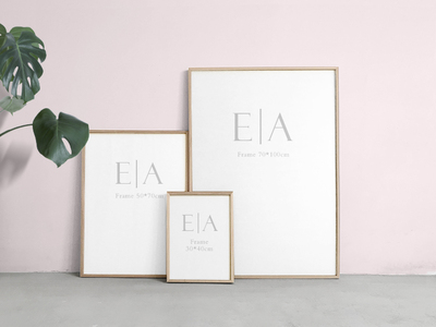 进口橡木窄边画框定制