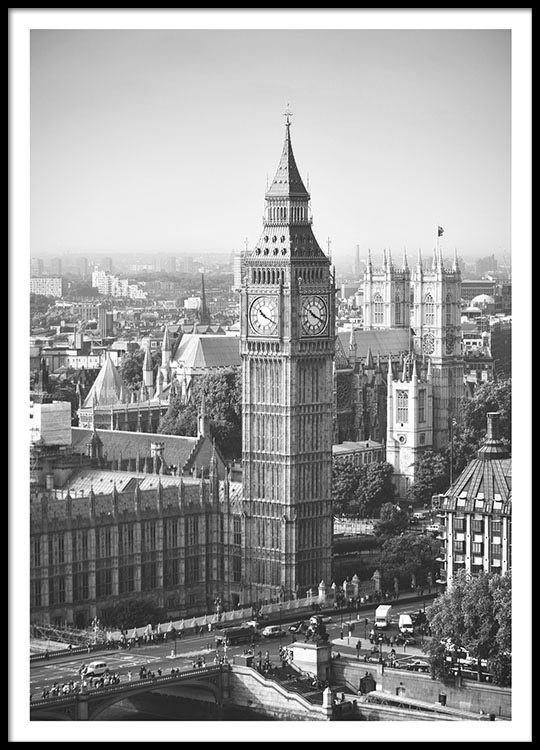 other 624873597779liveart 黑白英国大本钟旧金山大桥城市地标风