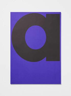 liveart 进口丹麦PLTY 英文字母海报蓝色a 现代简约 原版装饰画