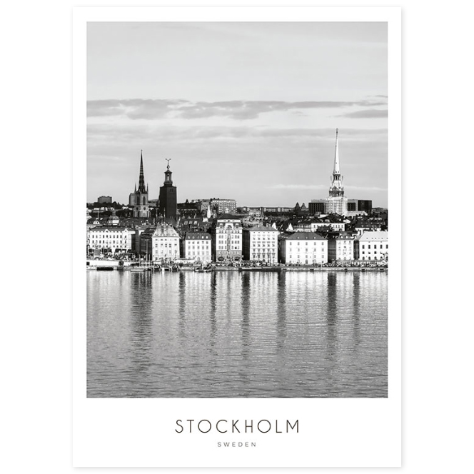 liveart|正版|stockholm 斯德哥尔摩城市风光北欧风格装饰画