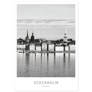 liveart|正版|stockholm 斯德哥尔摩城市风光北欧风格装饰画