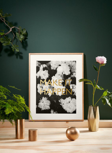 装 liveart进口西班牙 饰画 手工烫金原版 happen make