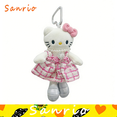 日本正版三丽鸥helloKitty挂件粉红凯蒂猫咪挎包毛绒公仔玩偶包包