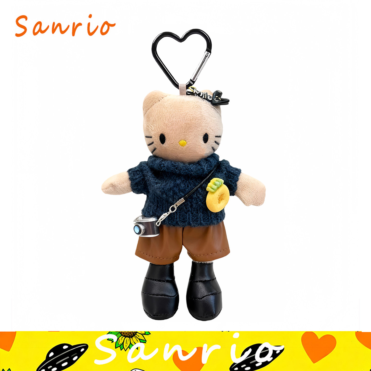 26新款日本三丽鸥正版kitty深兰毛衣皮裤kt猫毛绒玩偶公仔包挂件,服饰配件/皮带/帽子/围巾,包挂件,淘宝优惠券,粉丝福利购,淘宝优惠卷