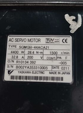安川伺服电机 SGMGH-44ACA21 日本 拆机件
