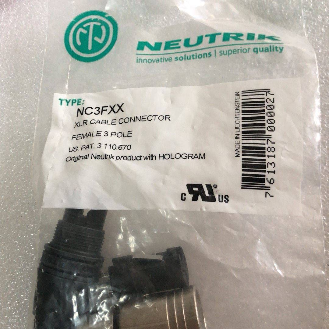 NEUTRIK NC3FXX三芯XLR母头  瑞士制
