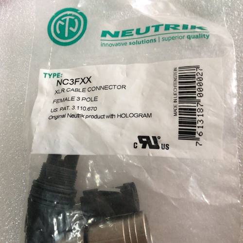 NEUTRIK NC3FXX三芯XLR母头  瑞士制