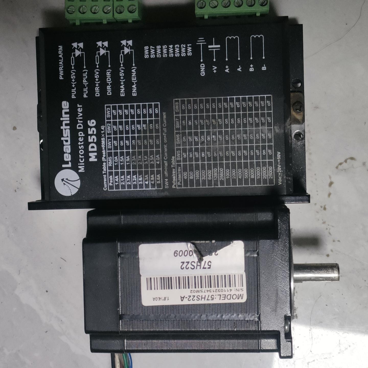 雷赛Leadshine步进驱动器MD556 配57HS22步