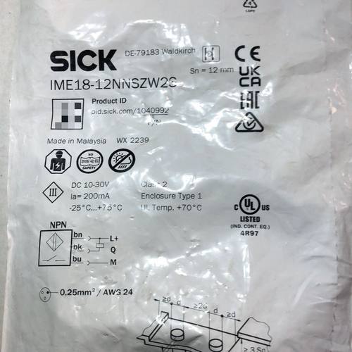 SICK西克IME18-12NNSZW2S接近开关 型号清晰