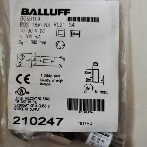 BALLUFF 巴鲁夫BFB0009 BOS01