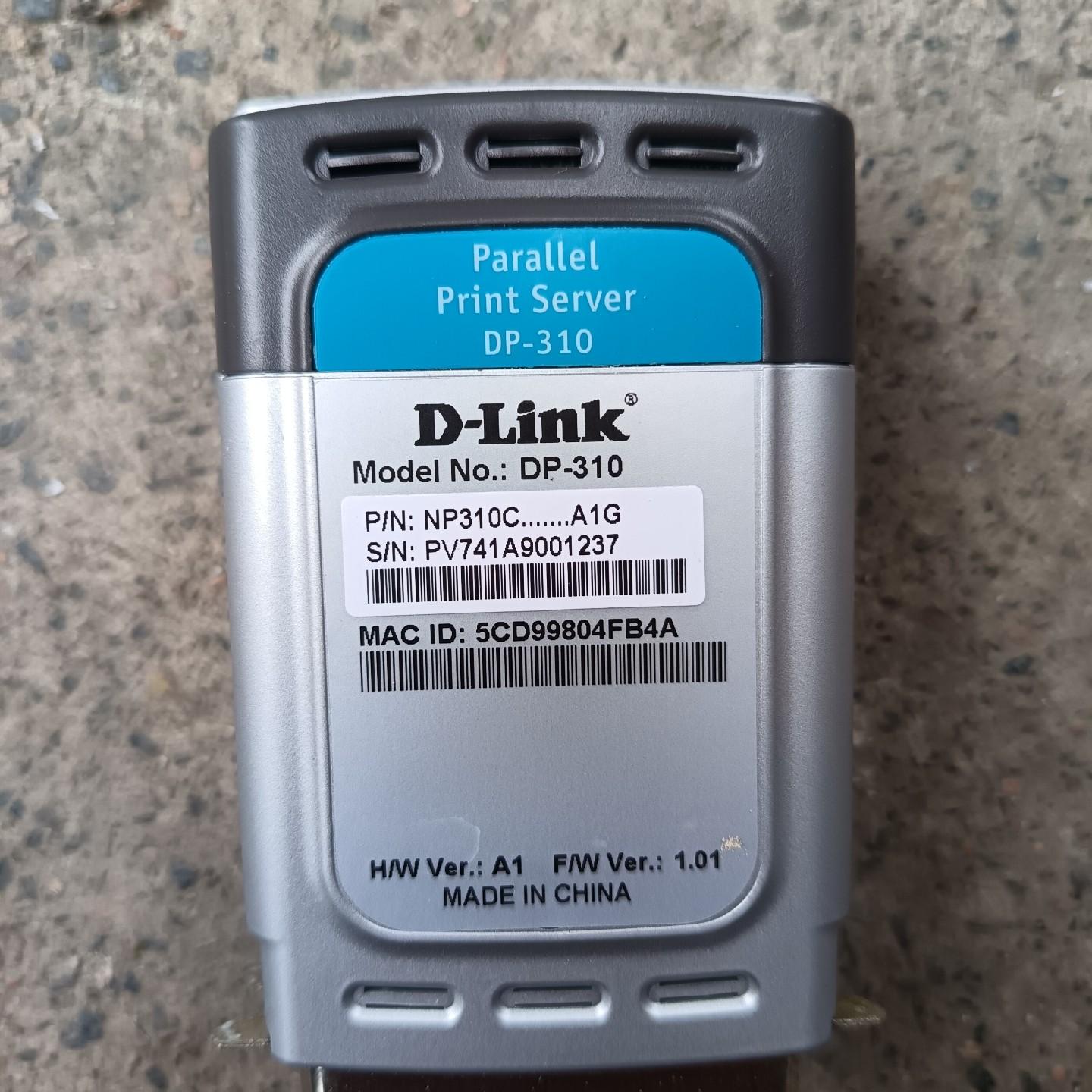 DLINK DP-310 并口网络打印服务器 打印共享器