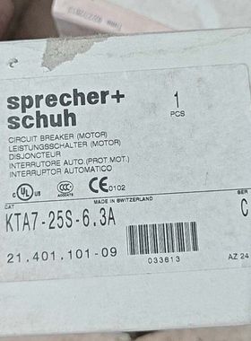 SPRECHER+SCHUH KTA7-25S-6.3A接触