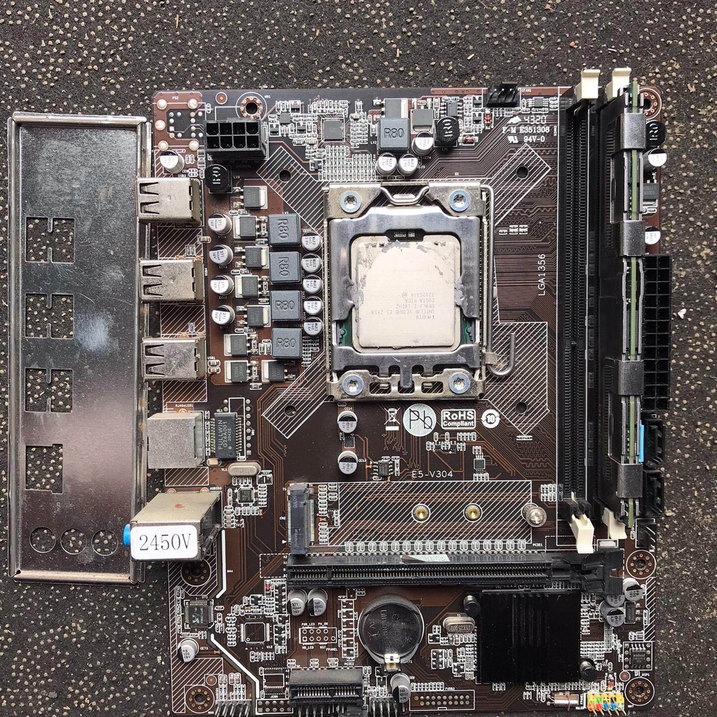 e5-2450CPU主板套装。E5-V304主板，e5-24