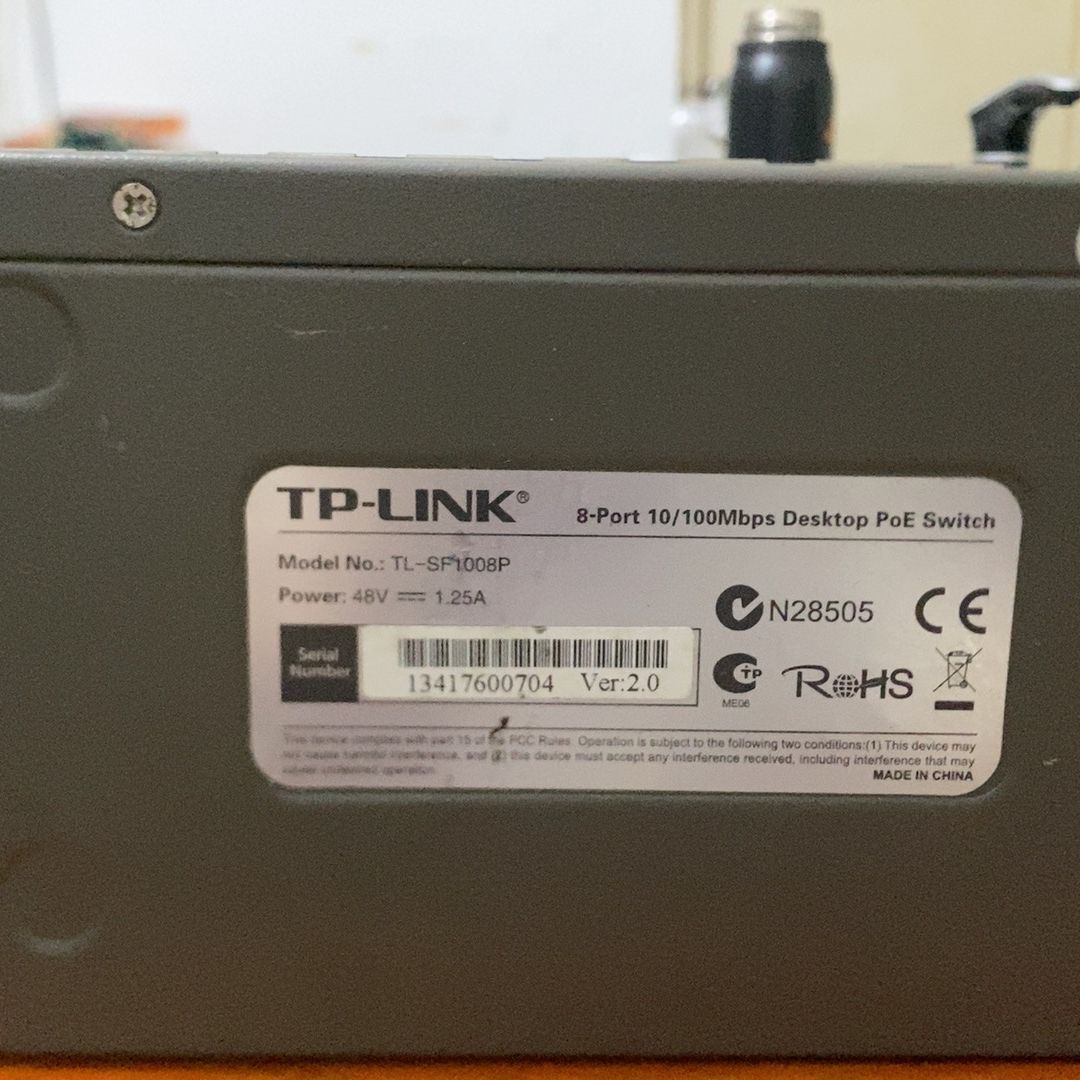 TP-LINK八口百兆POE交换机 型号TL-SF1008P