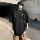 现货！25金属拉链冰丝T恤星星高街痞帅穿搭半袖大码短袖DX28-P58，男装T恤，电商B288