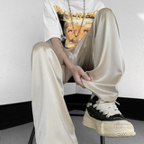 现货！珠光醋酸顺滑凉感仙气缎面冰丝休闲显瘦拖地西裤ck110-p68，男装西裤，电商B288