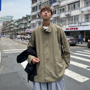 秋冬夹克男ins潮马甲两件套工装机能日系原宿潮流上衣mj353-p138图片