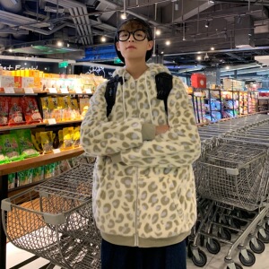 港风男冬加厚仿兔毛加绒外套宽松棉服学生棉袄现货mj365-p100图片