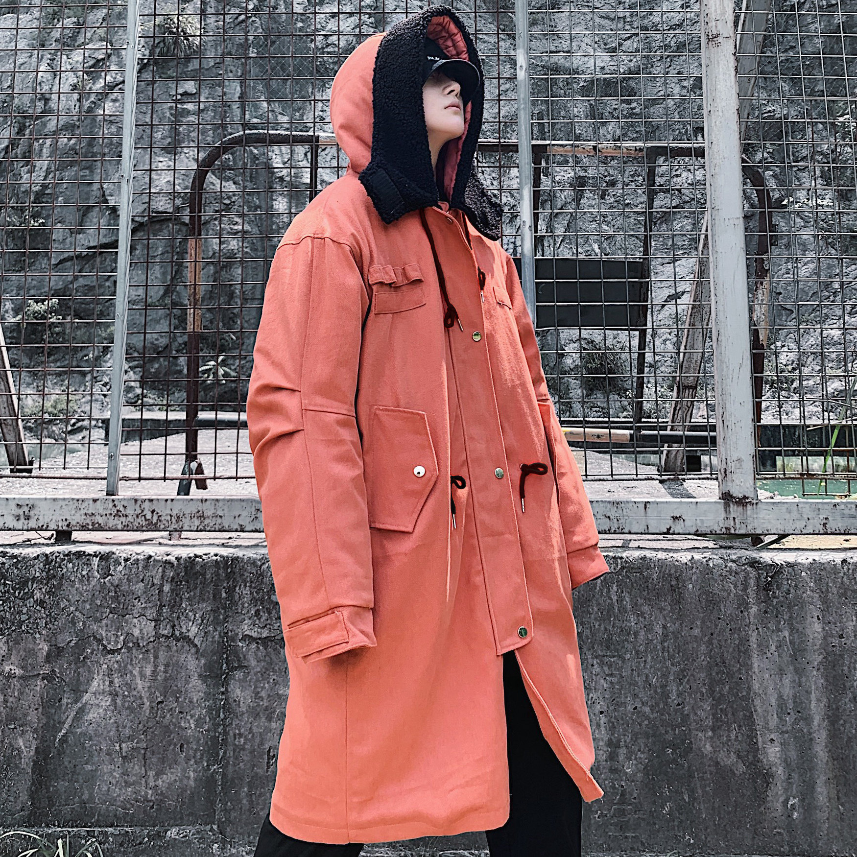 冬季加厚保暖军大衣男棉衣长款多口袋工装棉服外套mj377-p165，男装棉衣，电商B288