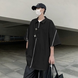 23新高品质金属拉链美式复古高街短袖设计感开衫外套DX41-P68，男装T恤，电商B288