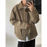 轻熟风品质复古灯芯绒特色门襟飞机扣方领大码短款夹克mj625-p125，男装夹克，电商B288